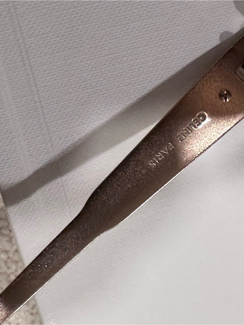 Like NEW- Celine Brown Lens Rose Gold Frame Oval Sunglasses - Picture 4 of 5